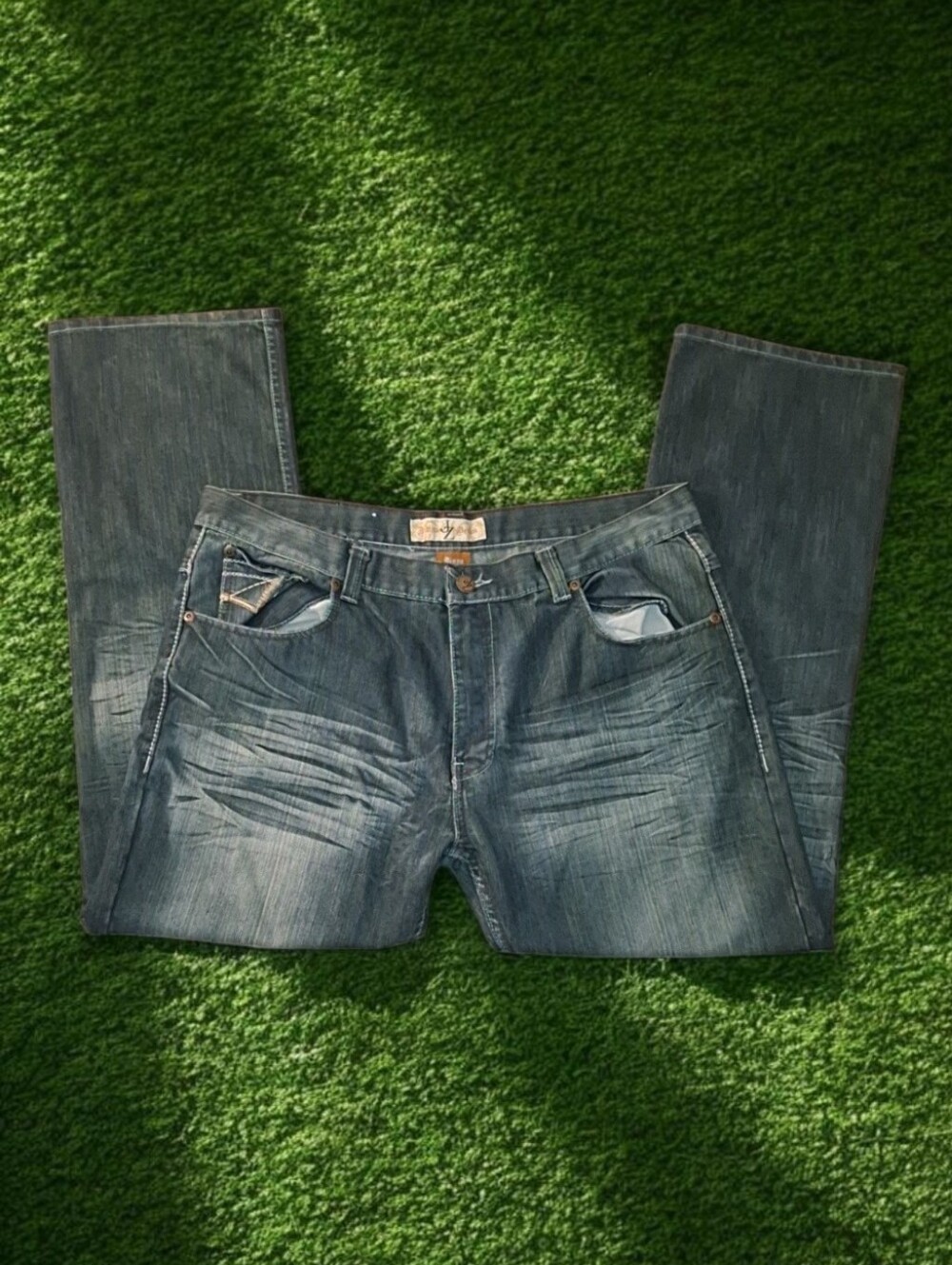 Vintage Men's Jinzu Blue Washed Denim Jeans SIZE 40×32